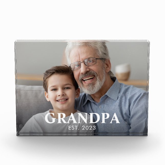 Opa gründete den Großelterntag Fotoblock (Vorderseite)