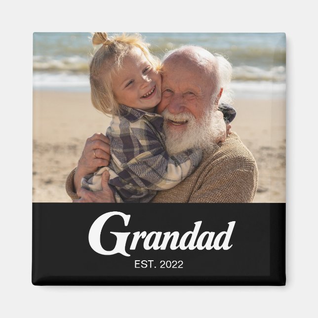 Opa Gründung Foto Opa-Tag Magnet (Vorne)