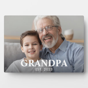 Opa hat den Großelterntag-Photo eingerichtet Fotoplatte