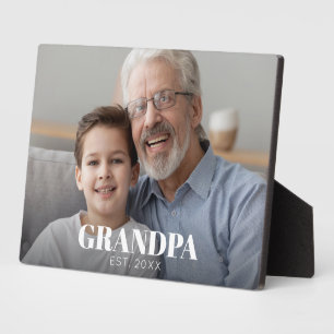 Opa hat den Großelterntag-Photo eingerichtet Fotoplatte