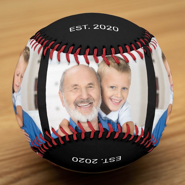 Opa hat die moderne Schrift 3 Foto Schwarz etablie Baseball (Von Creator hochgeladen)