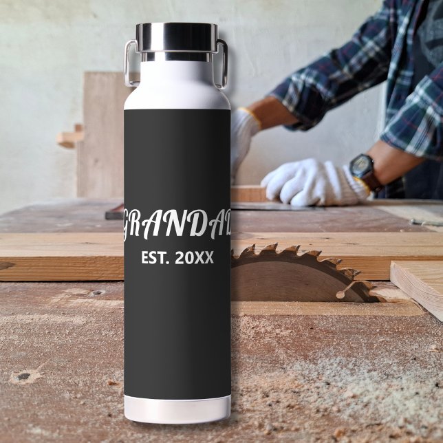 Opa hat fette weiße Typografie eingerichtet Trinkflasche (Von Creator hochgeladen)