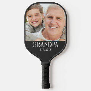 Opa hat Foto eingerichtet Pickleball Schläger