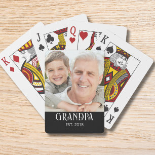 Opa hat Foto-Geschenk eingerichtet Spielkarten