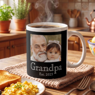 Opa hat Foto Schwarz Bold Minimalistisches Design Kaffeetasse