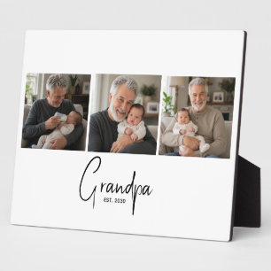 Opa hat Modernes Skript 3 Foto eingerichtet Fotoplatte