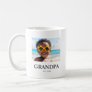 Opa hat Schwarz-Weiß-Modernes Foto gegründet Kaffeetasse