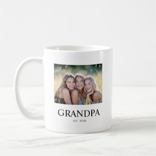 Opa hat Schwarz-Weiß-Modernes Foto gegründet Kaffeetasse