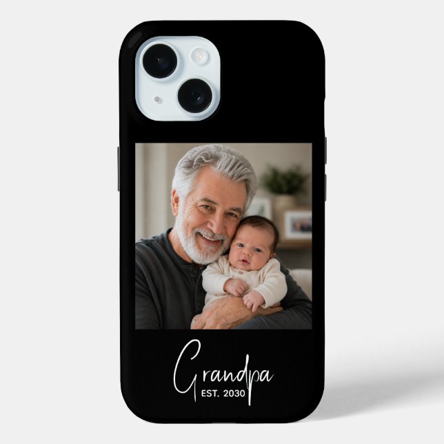 Opa hat Skript Schwarz Foto erstellt  Case-Mate iPhone Hülle (Rückseite)