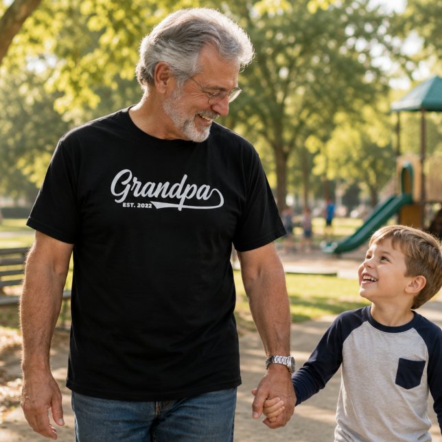 Opa hat Typografie neu Opa-Geschenk T-Shirt (New Grandpa Gift T-Shirt)