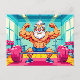 Opa-Hubgewichte für Sportarten Feiertagspostkarte