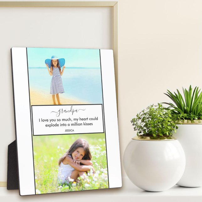 Opa I Liebe Sie - 2 Foto weiß und grau Fotoplatte (Von Creator hochgeladen)