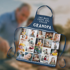 Opa ist die beste Blue-Koch-FotoCollage Schürze
