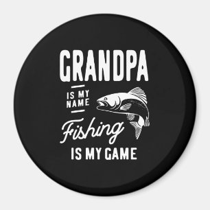Opa ist mein Name Fischen ist mein Game-Geschenk Magnet