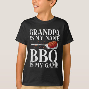 Opa ist mein Name Grillen ist mein Spiel Barbecue T-Shirt