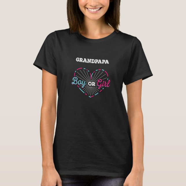Opa Junge oder Mädchen Geschlechtsenthüllung Opa B T-Shirt (Vorderseite)