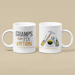 Opa kann alles Whimsical Cute Typography repariere Kaffeetasse