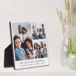 Opa Liebe Sie 3 Foto Collage Fotoplatte<br><div class="desc">Elegante Sake-Foto-Plakette,  um den besten Großvater aller Zeiten zu feiern,  mit einer 3-Foto-Collage seiner Enkel und Familie. Personalisieren Sie "Wir Liebe Sie Opa" und fügen Sie die Namen seiner Enkel und Familie.</div>