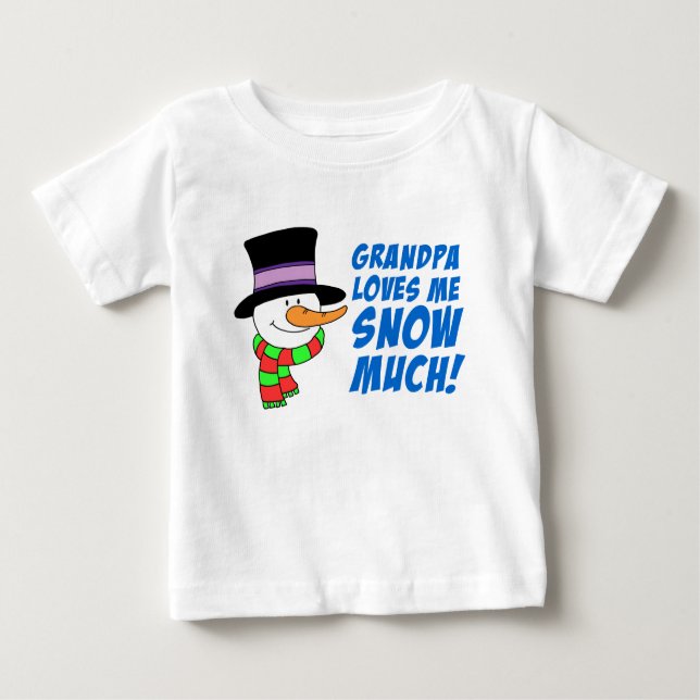 Opa Lieben Schnee viel Baby T-shirt (Vorderseite)