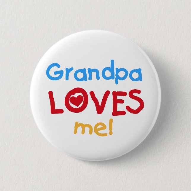 Opa Lieben Tshirts und Geschenke Button (Vorderseite)