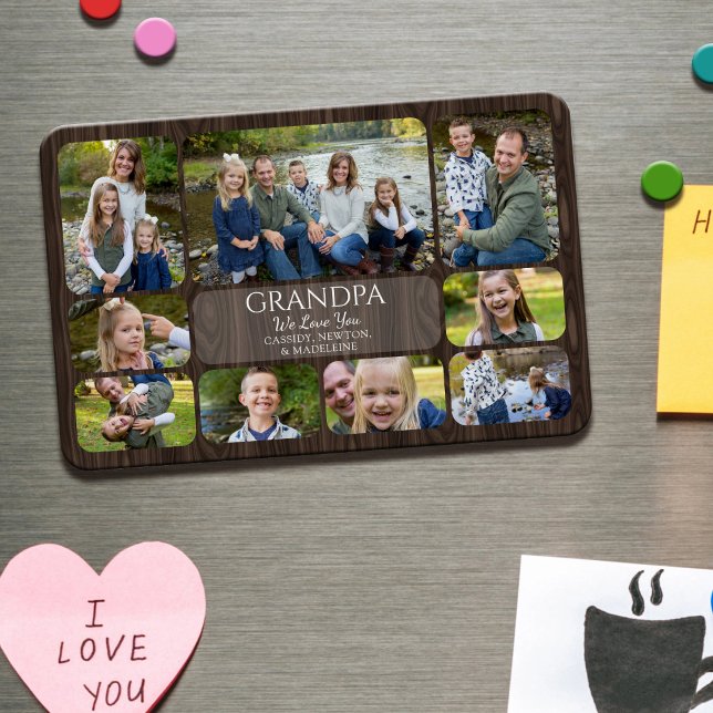 Opa liebt Enkelkinder Foto Magnet (Von Creator hochgeladen)