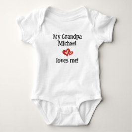 Opa liebt mich, individuelles Geschenk von Opa, Baby Strampler
