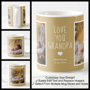 Opa Love You Fotos Modern Senf C86 Weiß Kaffeetasse