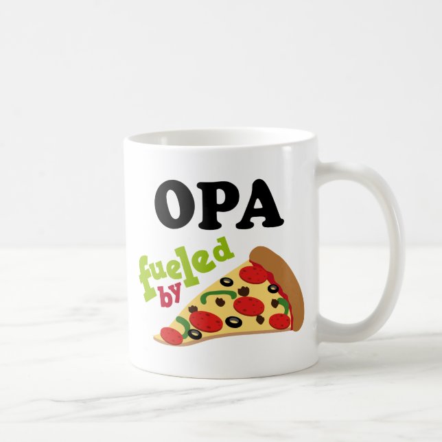 Opa (lustige) Pizza Kaffeetasse (Rechts)