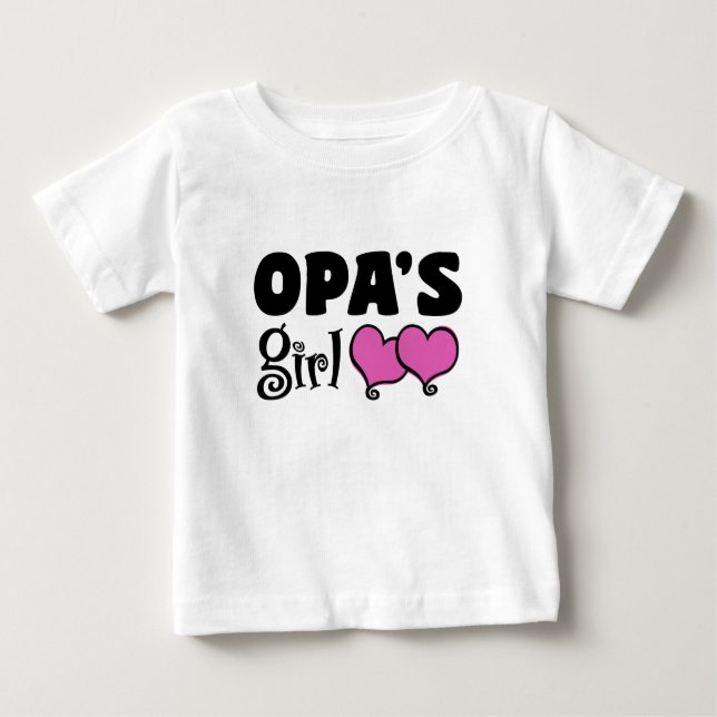 Opa-Mädchen Baby T-shirt (Vorderseite)