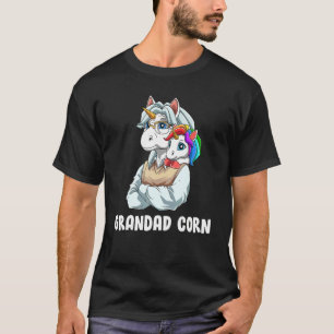 Opa Mais   Großvater Enkelkind Einhorn T-Shirt