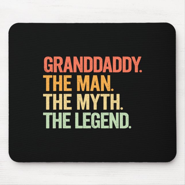 Opa Mann Mythos Legende Retro-Design Mousepad (Vorne)