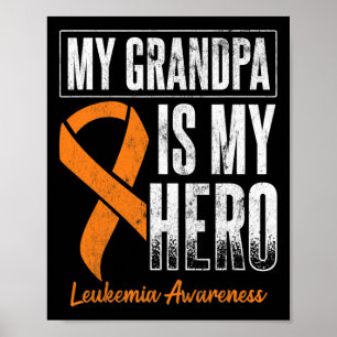 Opa Meine Heldenleukämie Krebs Leukämie Bewusstsei Poster