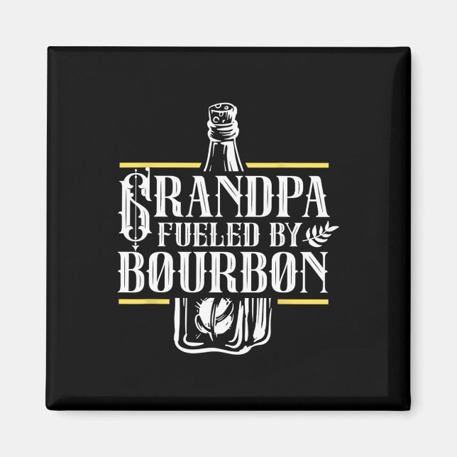 Opa mit Bourbon Drink Drinker Drinker L Magnet (Vorne)