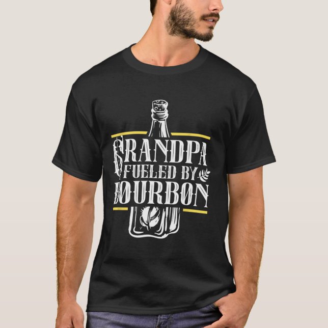 Opa mit Bourbon Drink Drinker Drinker L T-Shirt (Vorderseite)