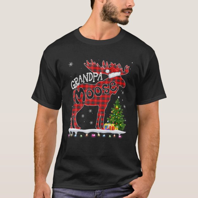 Opa Moose Matching Familienweihnachtskleidung Pl T-Shirt (Vorderseite)
