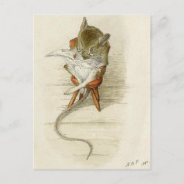 Opa Mouse Watercolor Rezeptionskarten Postkarte