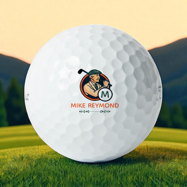 Opa Name und Golfer Icon personalisiert Golfball (Von Creator hochgeladen)