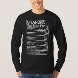 Opa Nutrition Fakten nachdenkliche süße Väter T-Shirt