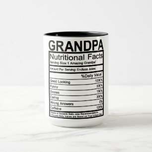 Opa Nutritional Facts Tasse