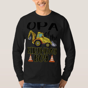 Opa of the Birthday for Boy Gravator Construction T-Shirt