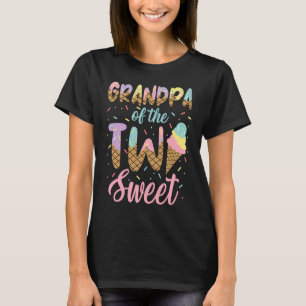 Opa of the Two Sweet Birthday Girl Ice Cream L T-Shirt