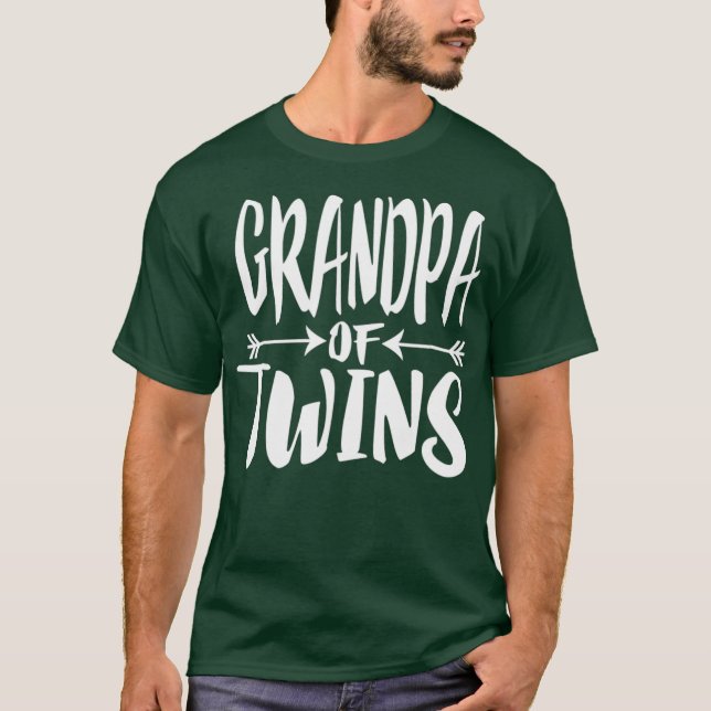 Opa of Twins Twins Ankündigung Geschenk T-Shirt (Vorderseite)