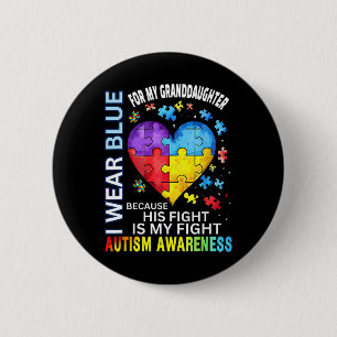 Opa Oma, ich trage Blau für meine Enkelin A Button