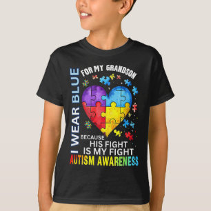 Opa Oma ich trage Blau für meinen Großmutter Autis T-Shirt