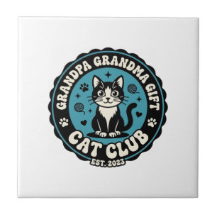 Opa Oma Katze Geschenk Haustierliebhaber Shirt Kun Fliese