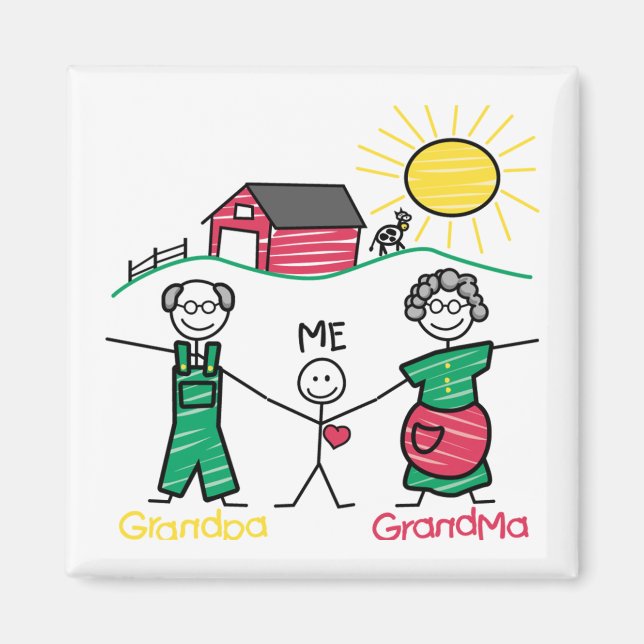 Opa Oma & Me Magnet (Vorne)