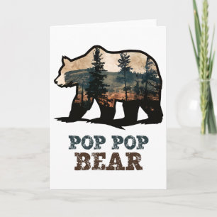 Opa-Opa Bär Vintage Retro Lustig Poppop Opa  Karte