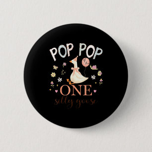 Opa Opa des einen albernen Gänse 1. Geburtstagsmäd Button