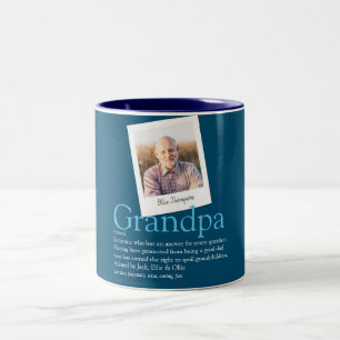 Opa Opi Papa Definition Foto Blau Zweifarbige Tasse