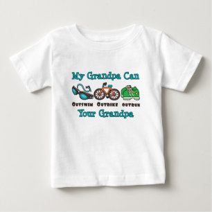 Opa Outswim Outbike Outrun Triathlon Baby T-sh T-shirt
